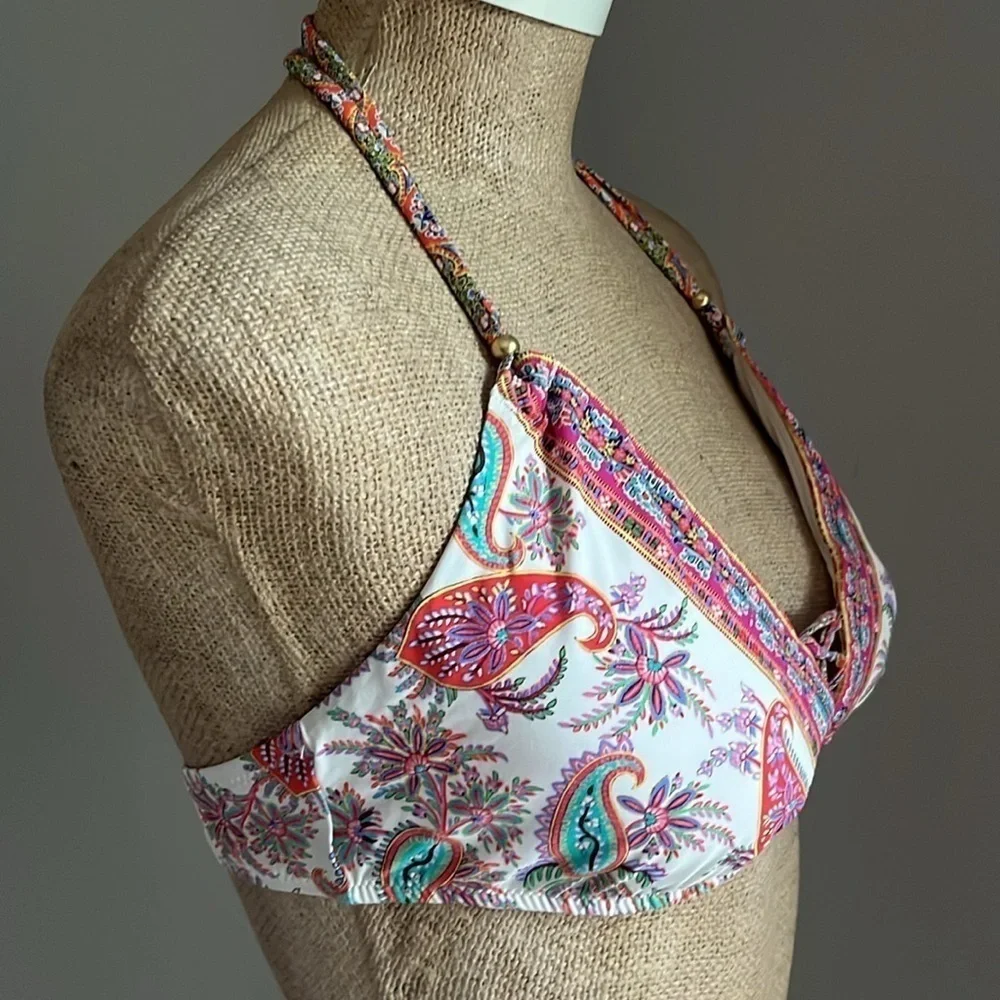 Nanette Lepore Gypsy Vixen Queen Bikini Top Large NWOT